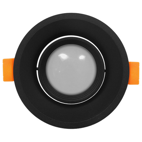 Χωνευτή Στρογγυλή Βάση Αρχιτεκτονικού Φωτισμού για Spot Φ91 Μαύρη Κινούμενη GloboStar 97013