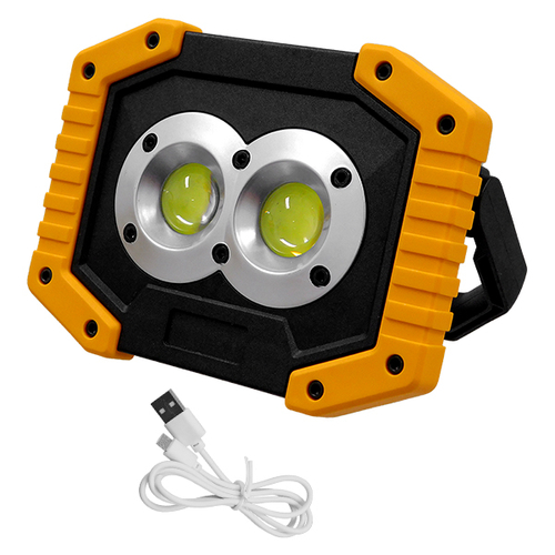 Φορητός Προβολέας Εργασίας 20W LED Αδιάβροχος IP65 Επαναφορτιζόμενος 4 Modes & Power Bank και Καλώδιο Micro USB GloboStar 88948