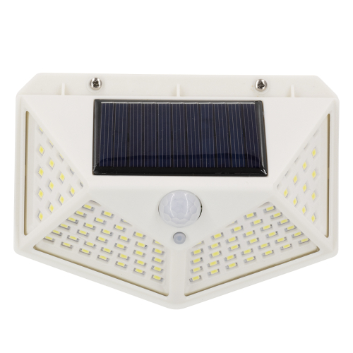 GloboStar® 71498 Αυτόνομο Ηλιακό Φωτιστικό LED SMD 10W 1000lm με Ενσωματωμένη Μπαταρία 1200mAh - Φωτοβολταϊκό Πάνελ με Αισθητήρα Ημέρας-Νύχτας και PIR Αισθητήρα Κίνησης Αδιάβροχο IP65 Ψυχρό Λευκό 6000K