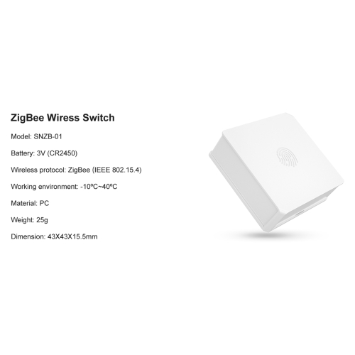 GloboStar® 80047 SONOFF SNZB-01-R3 - Zigbee Wireless 3 Way Touch Button Switch