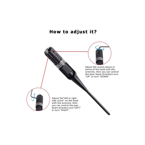 GloboStar® 85820 Σκοπευτικό Laser Center Point με 5 Κεφαλές Διαμέτρου 4.8mm έως 12mm RED Dot Laser - Κόκκινο