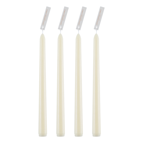 GloboStar® VANILLA-DREAM 35200 ΣΕΤ 4 Αρωματικά Κεριά Κηροπηγίου Παραφίνης με Άρωμα Γλυκιά Βανίλια Μπεζ Μ2 x Π2 x Υ25cm