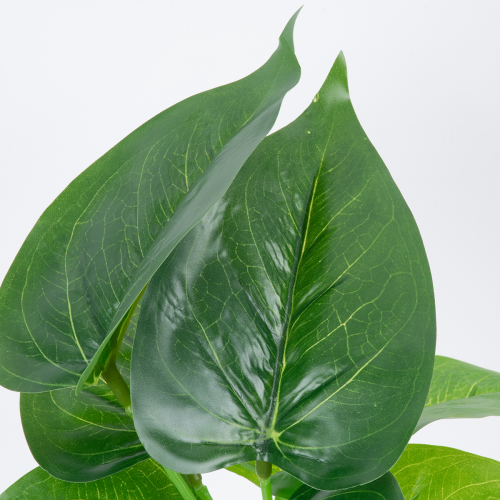 GloboStar® POTHOS 78266 Τεχνητό Φυτό Πόθος - Μπουκέτο Διακοσμητικών Φυτών - Κλαδιών με Φύλλωμα Πράσινο Υ28cm