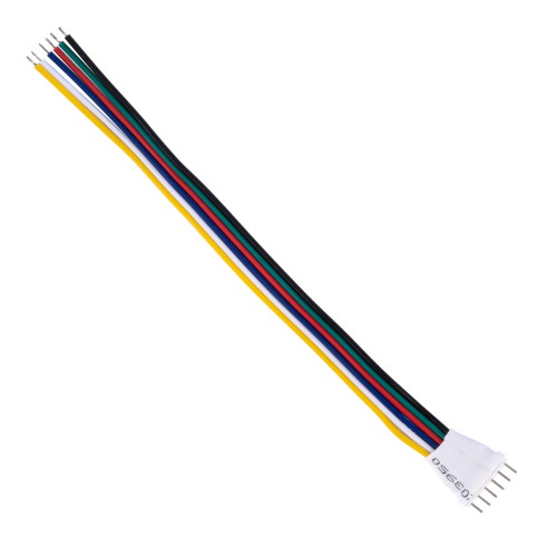 GloboStar® 70680 Καλώδιο Σύνδεσης Connector RGBW+WW με 15cm Καλώδιο 6 PIN για Controller