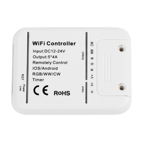 GloboStar® 73421 Ασύρματος WiFi LED RGBW+WW+CCT Controller IOS/Android Timer DC 12-24V Max 240W