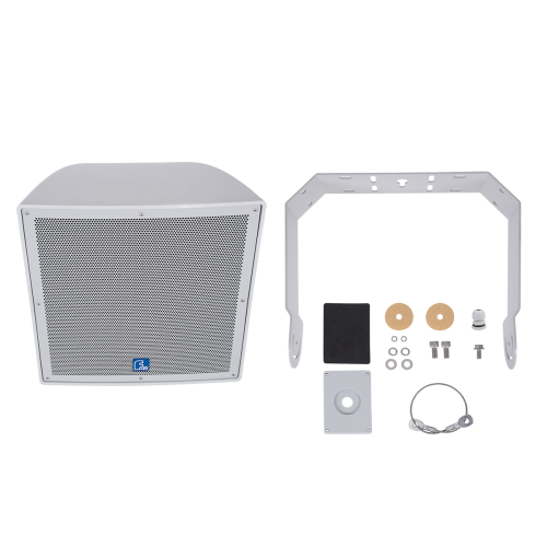 GloboStar® FDB LT215T 98010 Facilities Speaker - Παθητικό Ηχείο Εγκαταστάσεων Επιτοίχιο με Μετασχηματιστή 100V & 8Ω - 400W RMS (1600W Peak) - 1 x 15 Inches LF & 1 x 1.4 Inches HF - Αδιάβροχο IP56 - Λευκό - Μ49.9 x Π52 x Υ50cm