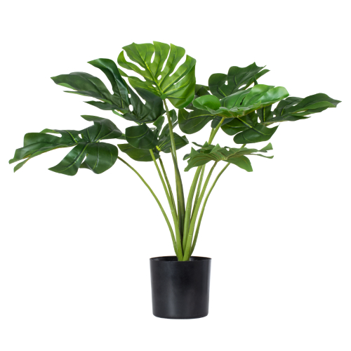 GloboStar® Artificial Garden MONSTERA 20000 Τεχνητό Διακοσμητικό Φυτό Μονστέρα Υ50cm