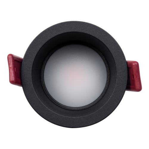 GloboStar® IP 60343 Χωνευτό LED Spot Downlight TrimLess Μπάνιου & WC Φ6.6cm 7W 700lm 45° AC 220-240V IP44 Φ6.6 x Υ5.3cm - Στρόγγυλο - Μαύρο - Θερμό Λευκό 2700K - Bridgelux COB - TÜV Certified Driver - 5 Years Warranty