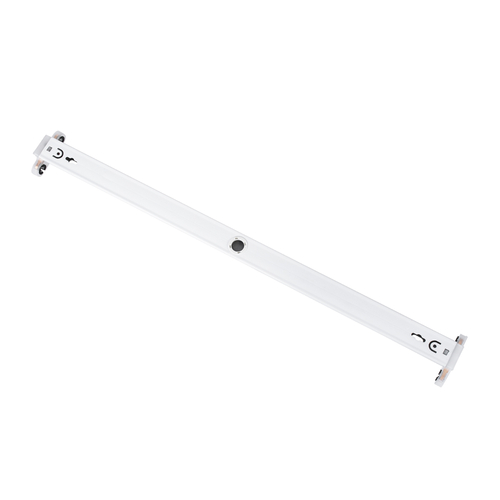 GloboStar® TUBATO 60151 Μεταλλικό Σκαφάκι για 2 x Λάμπες 60CM T8 G13 LED AC 220-240V IP20 Μ60 x Π7.2 x Υ4cm - 5 Χρόνια Εγγύηση