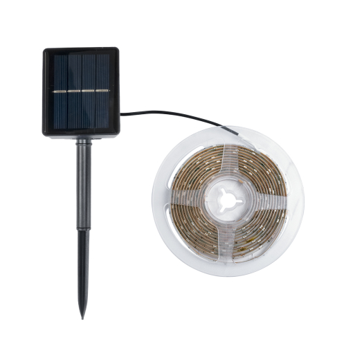 GloboStar® SOLAR LEDSTRIP 70411 Αυτόνομο Ηλιακό Σετ Ταινία LED 3m 3W/3m 90LED 2835 SMD 30lm/m 120° με Ενσωματωμένα Προγράμματα Λειτουργίας - Αδιάβροχο IP65 - RGB - Μ300 x Π0.8 x Υ0.3cm - 2 Χρόνια Εγγύηση