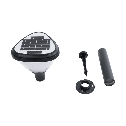 GloboStar® SOLARMIS 90521 LED Solar Bollard Light Κολωνάκι Κήπου Εξωτερικού Χώρου 10W 180lm 120° με Ενσωματωμένο Φωτοβολταϊκό Panel 6V 5W & Επαναφορτιζόμενη Μπαταρία Li-ion 3.2V 6000mAh με Αισθητήρα Ημέρας-Νύχτας - Αδιάβροχο IP65 Φ26 x Υ60cm Ψυχρό Λευκό 6000K - 2 Χρόνια Εγγύηση