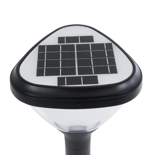 GloboStar® SOLARMIS 90521 LED Solar Bollard Light Κολωνάκι Κήπου Εξωτερικού Χώρου 10W 180lm 120° με Ενσωματωμένο Φωτοβολταϊκό Panel 6V 5W & Επαναφορτιζόμενη Μπαταρία Li-ion 3.2V 6000mAh με Αισθητήρα Ημέρας-Νύχτας - Αδιάβροχο IP65 Φ26 x Υ60cm Ψυχρό Λευκό 6000K - 2 Χρόνια Εγγύηση