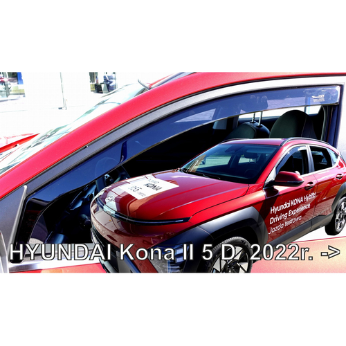 HYUNDAI KONA 5D 2022+ ​ ΖΕΥΓΑΡΙ ΑΝΕΜΟΘΡΑΥΣΤΕΣ ΑΠΟ ΕΥΚΑΜΠΤΟ ΦΙΜΕ ΠΛΑΣΤΙΚΟ HEKO - 2 ΤΕΜ.