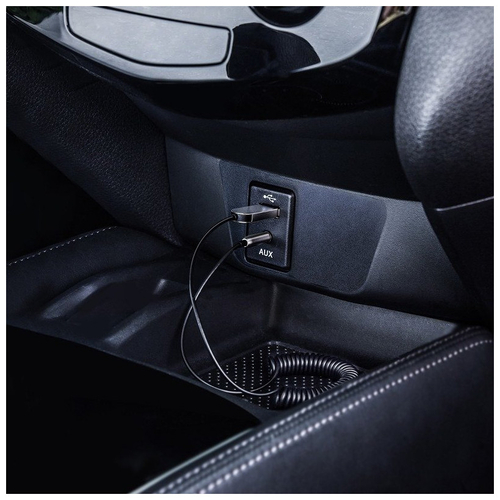 ΑΝΤΑΠΤΟΡΑΣ AUDIO BLUETOOTH 5.0 ΑΠΟ USB ΣΕ AUX ΜΑΥΡΟ ΣΠΙΡΑΛ AMIO - 1 τεμ.