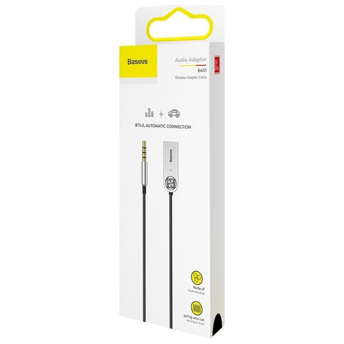 ΑΝΤΑΠΤΟΡΑΣ AUDIO BLUETOOTH 5.0 ΑΠΟ USB ΣΕ AUX ΜΑΥΡΟ ΣΠΙΡΑΛ AMIO - 1 τεμ.