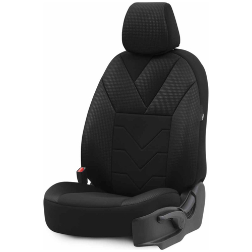 ΚΑΛΥΜΜΑΤΑ ΚΑΘΙΣΜΑΤΩΝ OTOM RUBY 1202 GREY/BLACK ΜΑΥΡΟ/ΓΚΡΙ ΣΚΟΥΡΟ ΛΙΝΟ & ΔΕΡΜΑΤΙΝΗ SETΑΜΙΟ - 1 σετ.