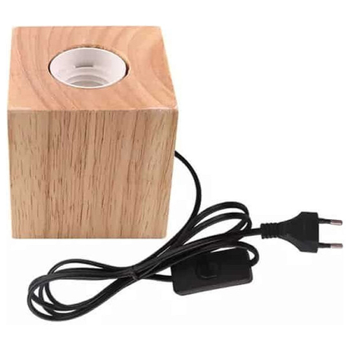 Cube mini Πορτατιφ 1XΕ27 Ξύλινο