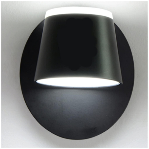 100424 Mason Μεταλλική Απλίκα LED 6W Λευκό Ημέρας 4000K Μαύρο