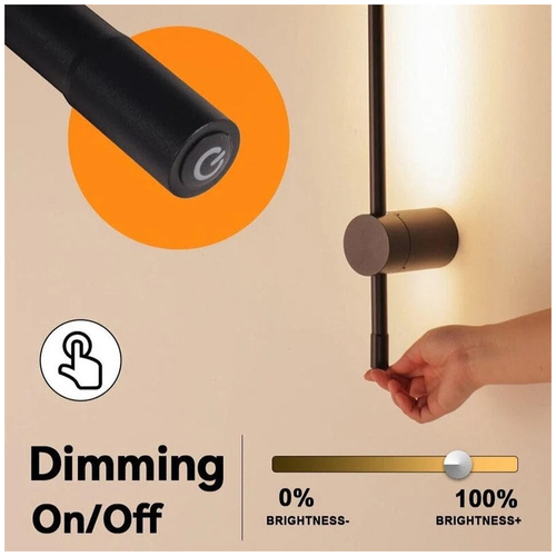 100467 DISON LED Φωτιστικό Τοίχου/Απλίκα ράβδος (Stick) 19W Λευκό Ημέρας 4500Κ Μ100 x Π9.5 x Υ9.5cm