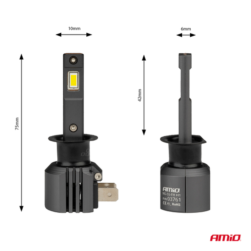 ΛΑΜΠΕΣ LED FULL CAN BUS H1 12V 44W 6.500K 3.936lm CSP X4 SERIES AVIATOR PLUG & PLAY ΑΜΙΟ - 2 ΤΕΜ.