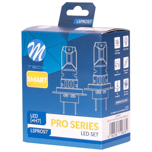 ΛΑΜΠΕΣ H7 12V 2x 21W max6.000K 4600lm PRO SMART SERIES LED  M-TECH - 2 τεμ.