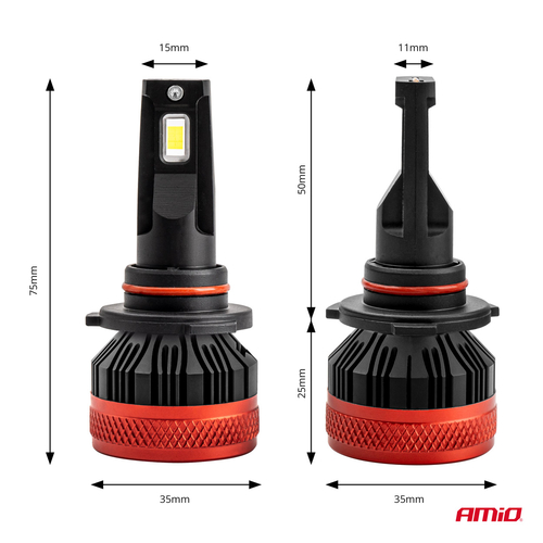 ΛΑΜΠΕΣ LED CAN-BUS HΒ4 9006 9>16V 90W 6.500K 9900lm (ΜΕ ΑΝΕΜΙΣΤΗΡΑΚΙ) X3 SERIES AMIO - 2 Τεμ.