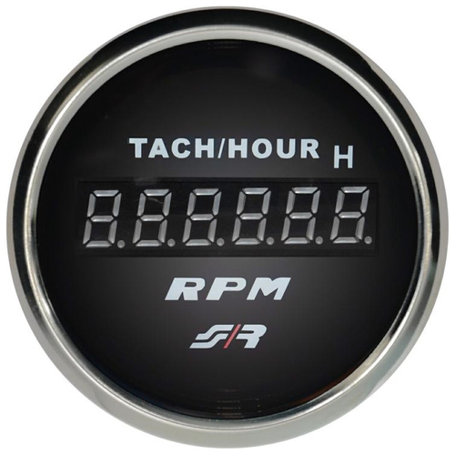 ΤΑΧΥΜΕΤΡΟ ΨΗΦΙΑΚΟ ΜΑΥΡΟ ΜΕ ΔΑΚΤΥΛΙΔΙ ΧΡΩΜΙΟ 52mm SIMONI RACING - 1 TEM.