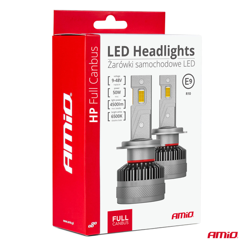 ΛΑΜΠΕΣ H7 9>48V 6.500K 4.500lm 50W HP SERIES LED CAN-BUS (ΜΕ ΨΥΚΤΡΑ AMIO - 1 Τεμ.