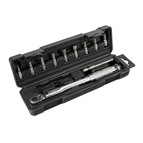 ΔΥΝΑΜΟΚΛΕΙΔΟ/ΡΟΠΟΚΛΕΙΔΟ TORQUE (ΤΟΡΞ) 1/4'' 5>25Nm 28cm CRV ΜΕ 9 ΜΥΤΕΣ & ΠΡΟΕΚΤΑΣΗ ΜΗΚΟΥΣ 10cm LAMPA - 1 Τεμ.
