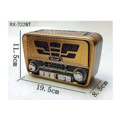 Επαναφορτιζόμενο ραδιόφωνο Retro - RX722BT - 027221