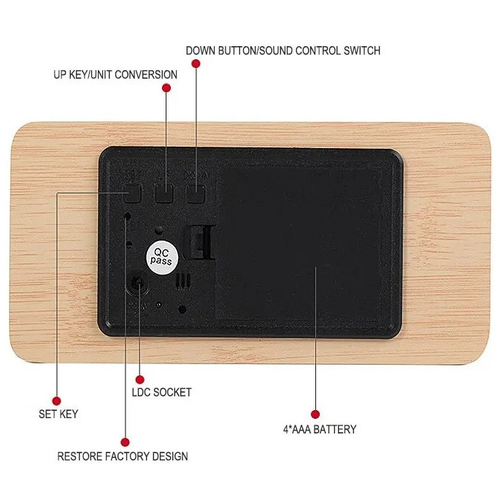 Ψηφιακό ρολόι - Ξυπνητήρι - ET010 - 909436 - Black