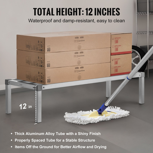 Βάση αλουμινίου VEVOR Dunnage Stationary Dunnage Rack 48” x 20” x 12” ράφι αποθήκευσης