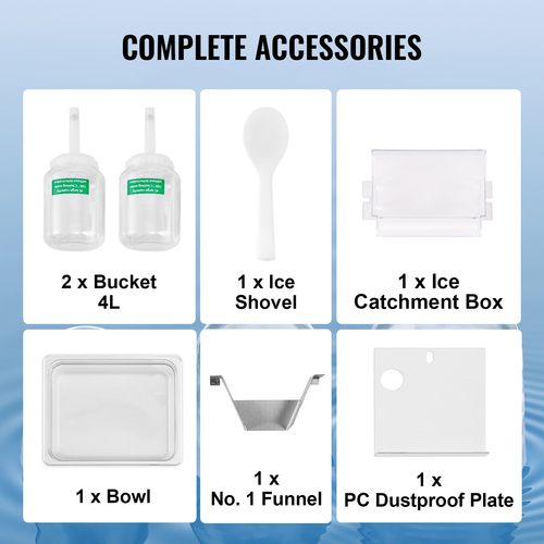 VEVOR Commercial Snowflake Ice Machine 397LBS/24H Stainless Steel for Ice Cream