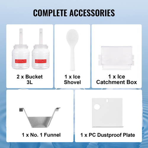 VEVOR Commercial Snowflake Ice Machine 276LBS/24H Stainless Steel for Ice Cream