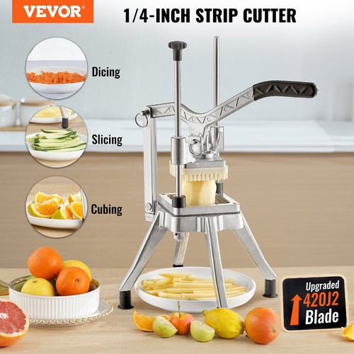 VEVOR Εμπορικός κοπτήρας λαχανικών φρούτων 1/4&quot; Blade Heavy Duty Professional Food Dicer Kattex Κόφτης Γαλλικής Τηγανιάς Κόφτης κρεμμυδιού Ανοξείδωτος για πιπεριές ντομάτας Μανιτάρι πατάτας