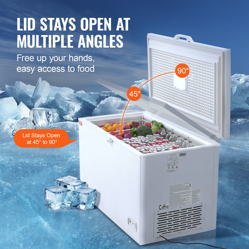VEVOR Chest Freezer 12,8 cu.ft / 345 L Μεγάλη κατάψυξη &amp; 4 αφαιρούμενα καλάθια