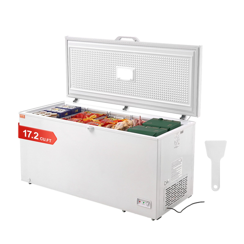 VEVOR Chest Freezer 17,2 cu.ft / 488 L Large Deep Freezer &amp; 4 αφαιρούμενα καλάθια