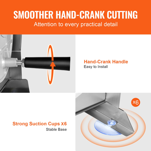 VEVOR Manual Vegetable Fruit Slicer, 0-0,5&quot;/0-12mm Thickness Adjustable Commercial Slicer Machine, Ανοξείδωτο ατσάλι Κόφτης Τροφίμων Μηχάνημα κοπής σε φέτες με 2 Ανταλλακτικές Λεπίδες, για πατάτα, αγγούρι, λεμόνι, ντομάτα