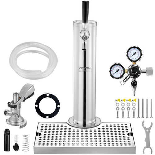 VEVOR Single Tap Kegerator Tower Kit Kegerator Beer Tower &amp; A-System Keg Coupler