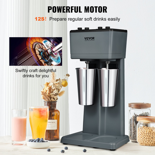 Μηχάνημα Μίξερ Milkshake Maker VEVOR Μπλέντερ ποτών από ανοξείδωτο ατσάλι διπλής κεφαλής