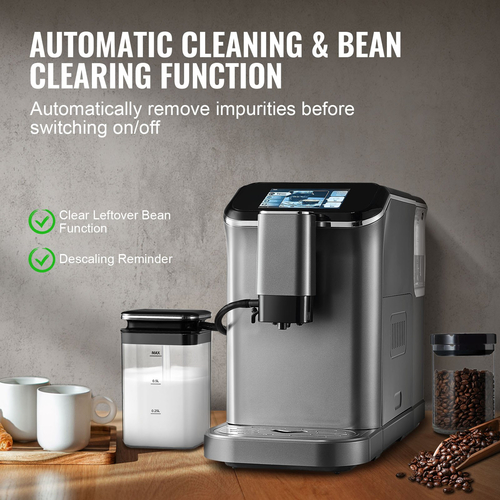 Πλήρως αυτόματη μηχανή εσπρέσο VEVOR 20 Bar με Auto Milk Frother &amp; Grinder