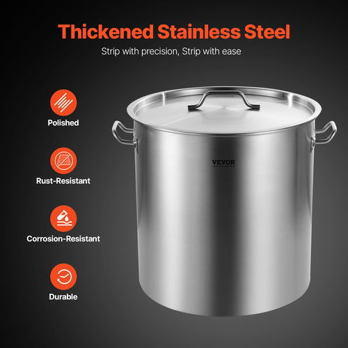 VEVOR 84QT από ανοξείδωτο ατσάλι Stockpot μαγειρικής κατσαρόλα κουζίνας με καπάκι καλαθιού