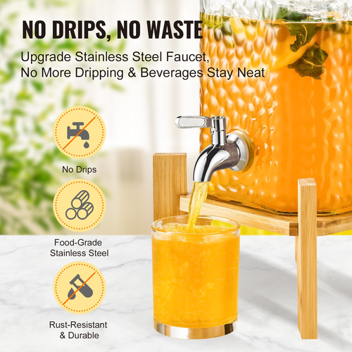 VEVOR Drink Dispenser 1.5 Gal Beverage Dispenser for Parties Ποτήρι με βάση