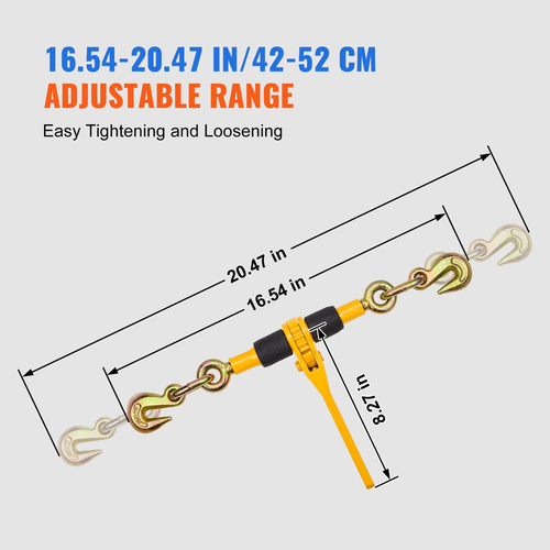 VEVOR Chain Binder Ratchet Load Binder 1/4&quot;-5/16&quot; 2600 lbs for Tie Down 2 Pack