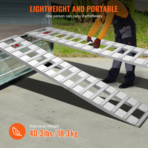 VEVOR 94&quot; x 15&quot; Ράμπες αλουμινίου 6000 LBS Χωρητικότητα ράμπες φόρτωσης 2 τμχ