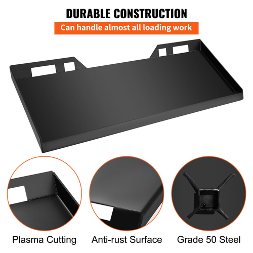 VEVOR 1/4\&quot; Thick Plate 3/8\&quot; Top Bar Thic Quick Tach Attachment Mount Plate Skid Steer Bobcat
