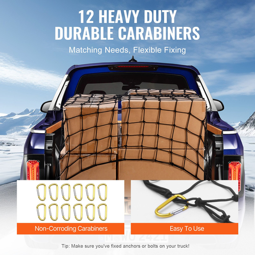 VEVOR Cargo Net Heavy Duty Bungee Cargo Net 7,2&#039; x 10,8&#039; τεντώσιμο για φορτηγά