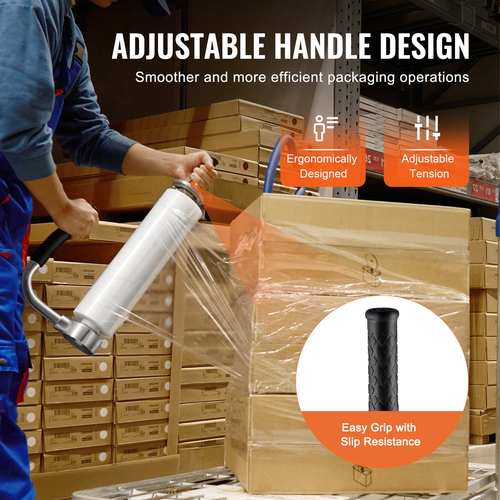VEVOR Stretch Film Dispenser, Χωράει ρολά 12&quot;-20&quot;, Industrial Strength Shrink Wrap Dispenser Bispenser with Extented Handle, Stretch Film Dispenser, Stretch Film Dispenser για τύλιγμα παλετών Αποστολή Μετακίνηση (1 πακέτο)