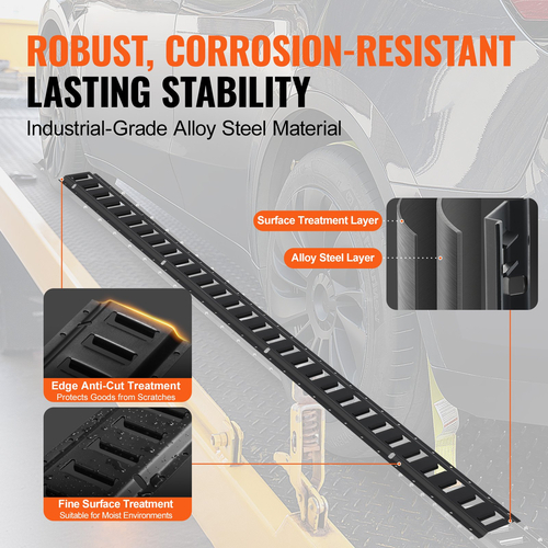VEVOR E Track Tie Down Rail Kit, 5&#039; Steel Rails, 4 Pack, Secure Cargo &amp; Heavy Loads έως 2000 lbs, Heavy Duty Etrack Rails με βίδες για γκαράζ, φορτηγά, τρέιλερ, δέσιμο μοτοσυκλετών, βάσεις ATV