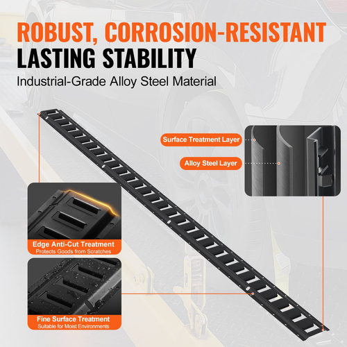 VEVOR E Track Tie-Down Rail Kit, 18PCS 5&#039; E-Tracks Set Περιλαμβάνει 4 χαλύβδινες ράγες &amp; 8 άγκυρες O-Ring &amp; 4 Tie-Off με D-Ring &amp; 2 ιμάντες καστάνιας, Αξεσουάρ ασφάλισης για μοτοσικλέτες Cargo, 2000 lbs